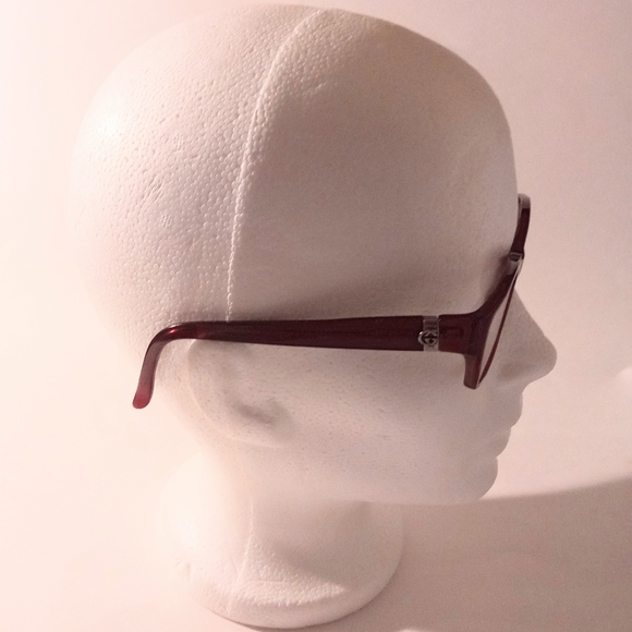 Vintage Gucci GG 3573 E67 Unisex Rectangle Red Wine Tone Eyeglasses Frame - Picture 3 of 10